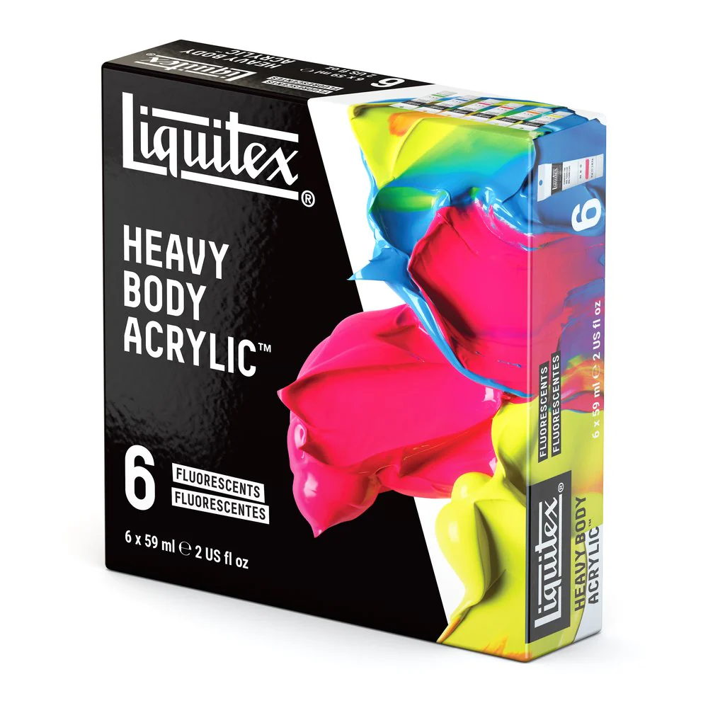 Heavy Body Acrylic Set - 6x59ml - Fluorescents - Image 8